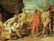 Jean Auguste Dominique Ingres akilles mottager i sitt talt agamenons sandebud France oil painting reproduction